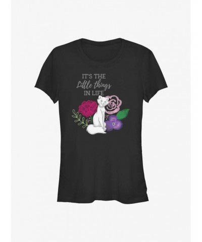 Disney The Aristocats Duchess Its The Little Things In Life Floral Girls T-Shirt $10.71 T-Shirts