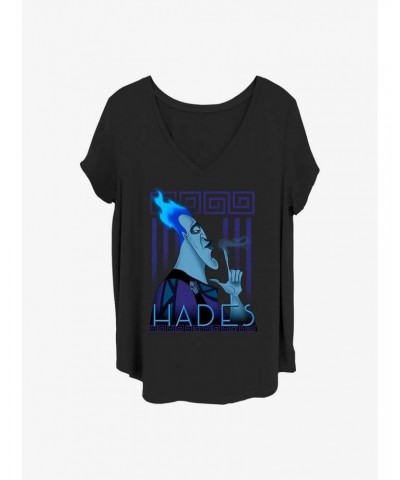 Disney Villains Hades Finger Smoke Girls T-Shirt Plus Size $11.56 T-Shirts