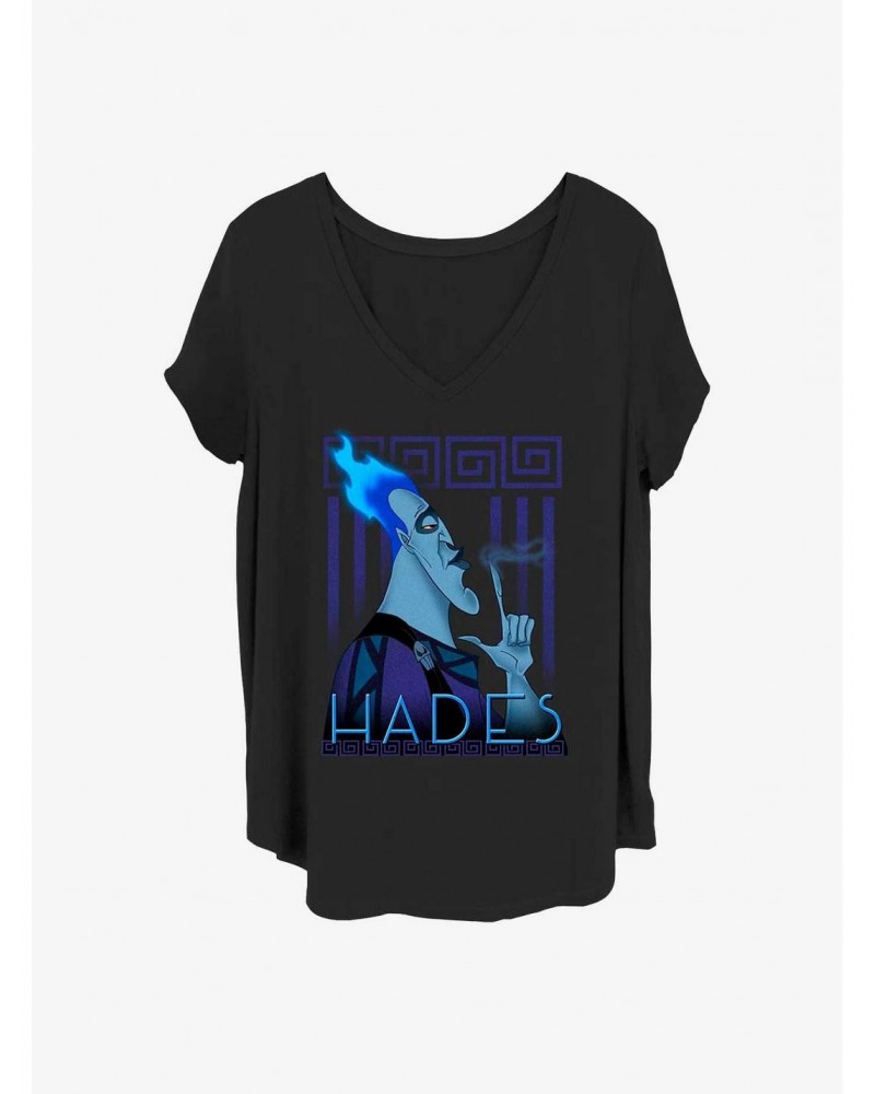 Disney Villains Hades Finger Smoke Girls T-Shirt Plus Size $11.56 T-Shirts