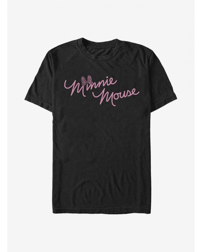 Disney Minnie Mouse Cursive Bow T-Shirt $7.17 T-Shirts