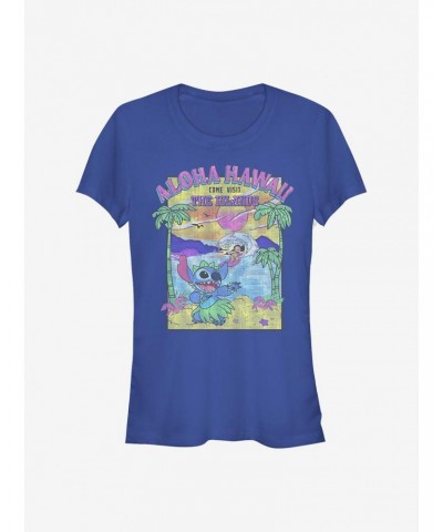 Disney Lilo & Stitch Visit The Islands Girls T-Shirt $9.21 T-Shirts