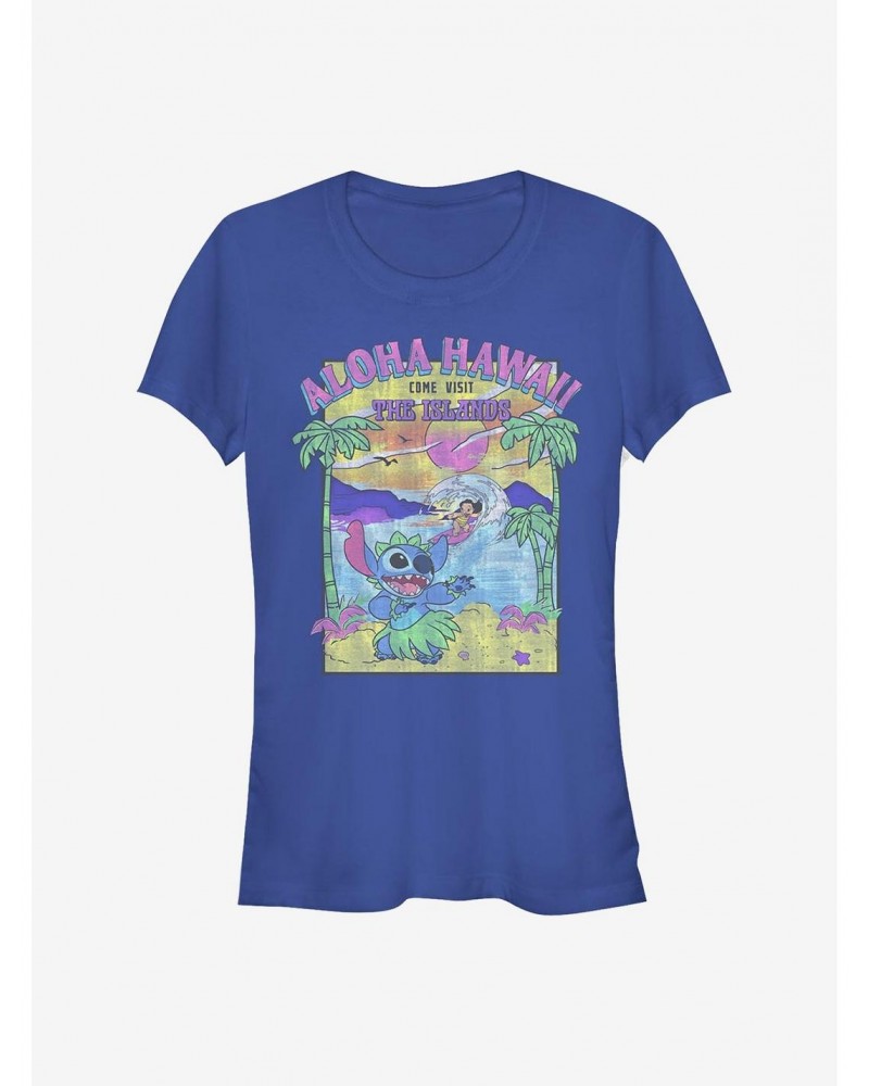 Disney Lilo & Stitch Visit The Islands Girls T-Shirt $9.21 T-Shirts