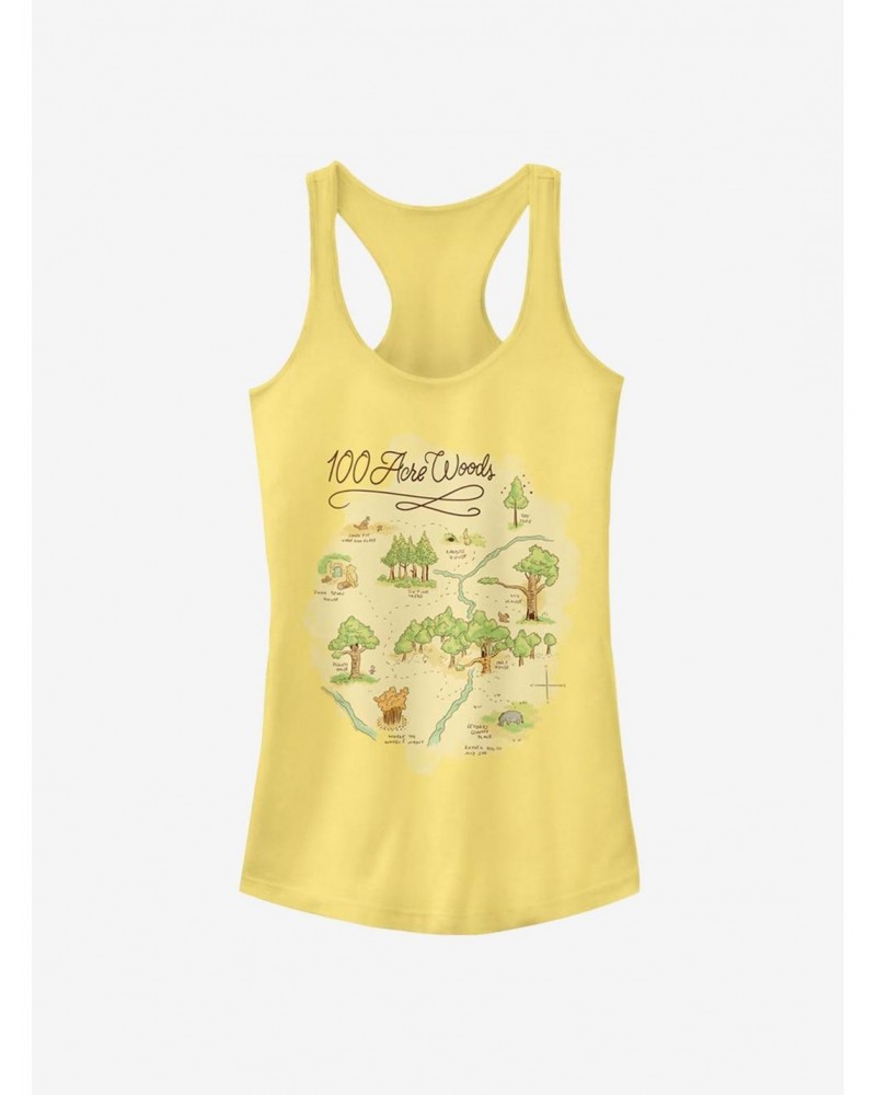 Disney Winnie The Pooh 100 Acre Map Classic Girls Tank $9.96 Tanks