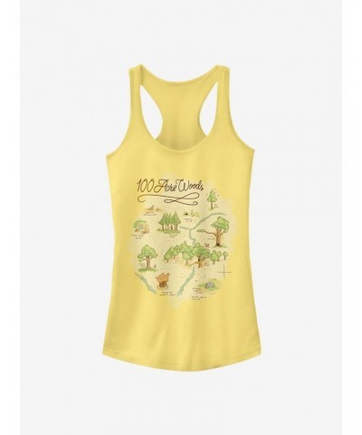 Disney Winnie The Pooh 100 Acre Map Classic Girls Tank $9.96 Tanks