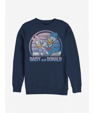 Disney Donald Duck Daisy And Donald Crew Sweatshirt $12.92 Sweatshirts