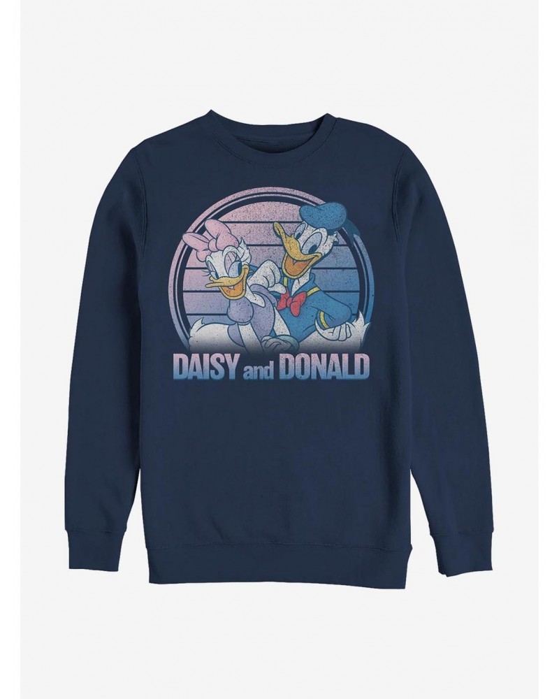 Disney Donald Duck Daisy And Donald Crew Sweatshirt $12.92 Sweatshirts