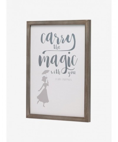 Disney Mary Poppins Carry The Magic Framed Wood Wall Decor $8.96 Décor