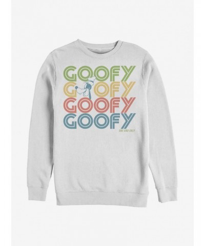 Disney Goofy Retro Stack Goofy Crew Sweatshirt $17.34 Sweatshirts