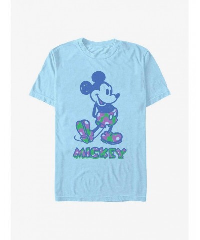 Disney Mickey Mouse Sketch Floral Fill T-Shirt $10.28 T-Shirts