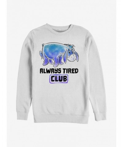 Disney Winnie The Pooh Eeyore Tired Club Crew Sweatshirt $18.08 Sweatshirts