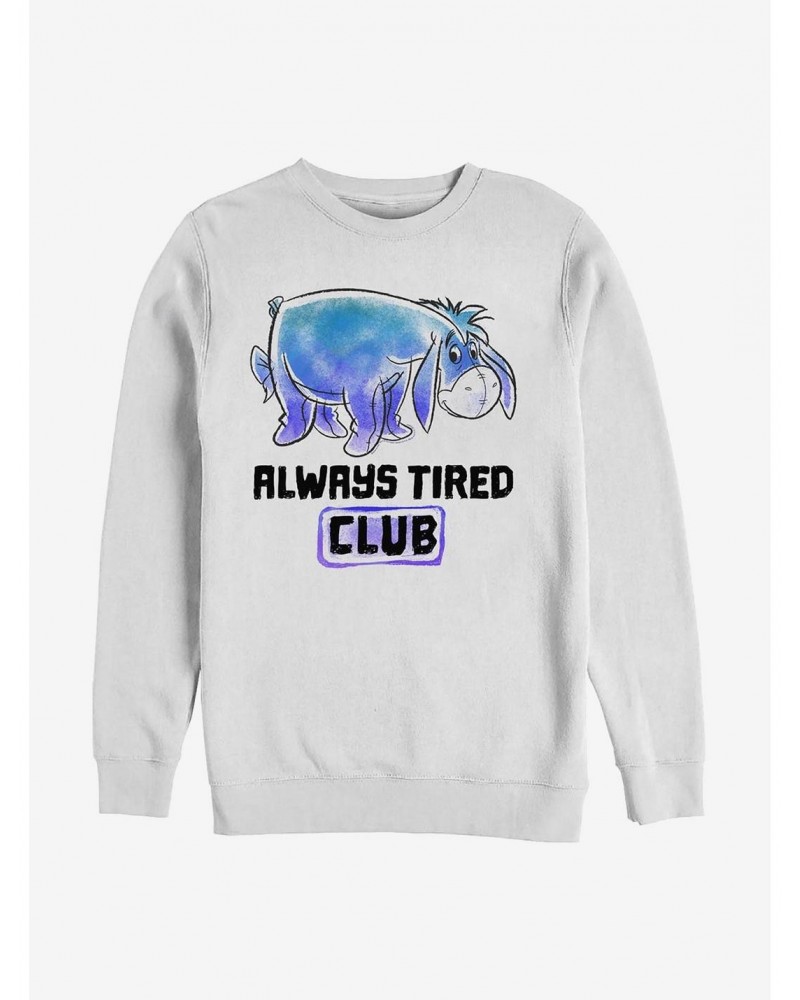 Disney Winnie The Pooh Eeyore Tired Club Crew Sweatshirt $18.08 Sweatshirts