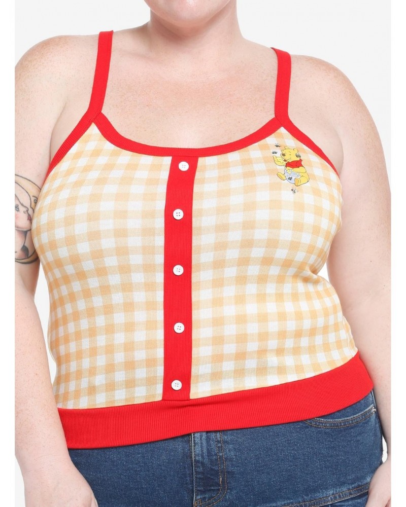 Disney Winnie The Pooh Gingham Girls Sweater Tank Top Plus Size $15.59 Tops