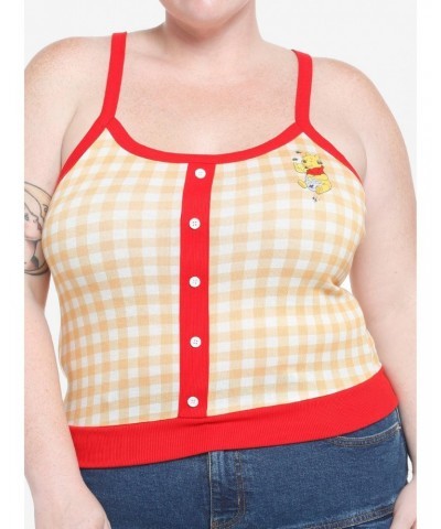 Disney Winnie The Pooh Gingham Girls Sweater Tank Top Plus Size $15.59 Tops