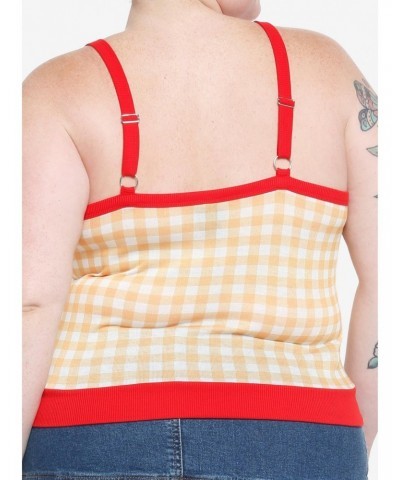 Disney Winnie The Pooh Gingham Girls Sweater Tank Top Plus Size $15.59 Tops