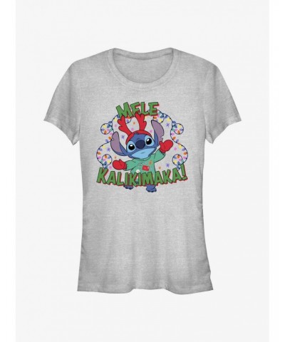 Disney Lilo & Stitch Mele Kalikimaka Merry Christmas in Hawaiian Girls T-Shirt $7.97 T-Shirts