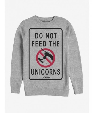 Disney Pixar Onward Don'T Feed The Unicorns Crew Sweatshirt $13.65 Sweatshirts