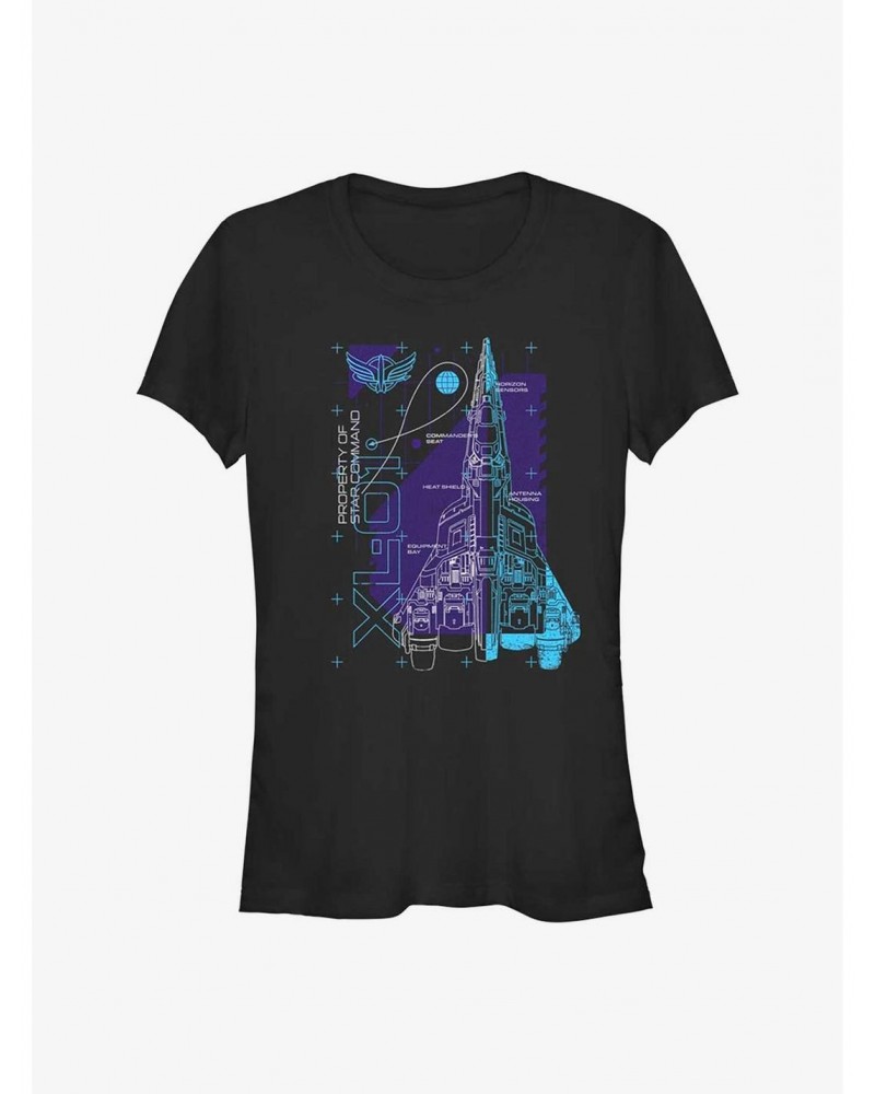 Disney Pixar Lightyear Ship Schematic Girls T-Shirt $11.95 T-Shirts