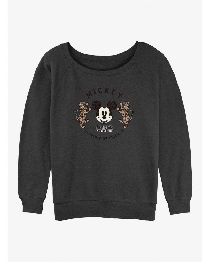 Disney Mickey Mouse Spirit of Tiger Girls Slouchy Sweatshirt $17.34 Sweatshirts