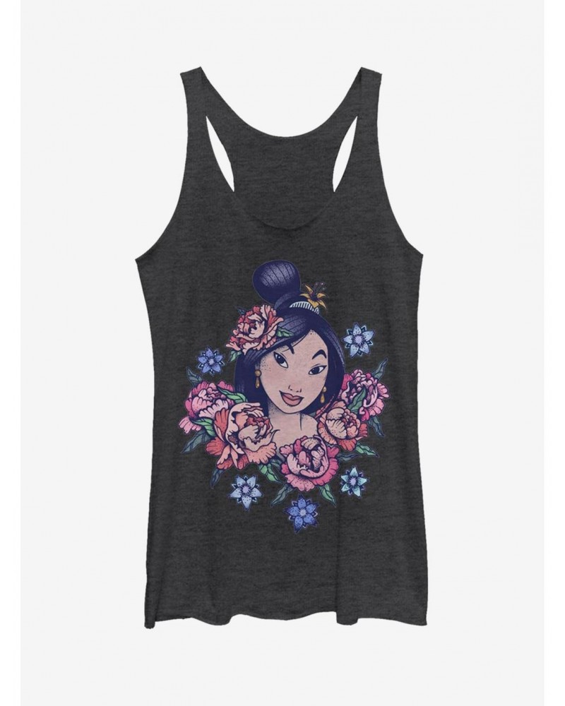 Disney Mulan Floral Portrait Girls Tank $12.43 Tanks