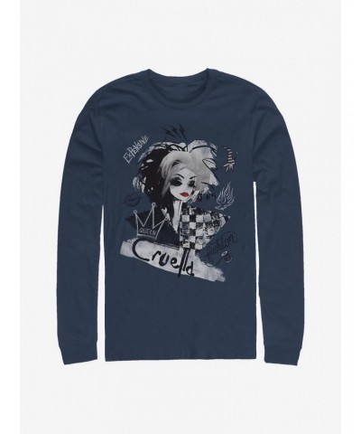 Disney Cruella Artsy Cruella Long-Sleeve T-Shirt $15.13 T-Shirts