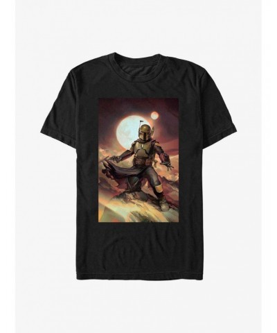 Star Wars The Book Of Boba Fett Boba Painting T-Shirt $10.28 T-Shirts