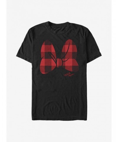 Disney Minnie Mouse Plaid Bow T-Shirt $10.04 T-Shirts