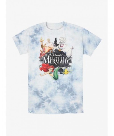 Disney The Little Mermaid Watercolor Poster Tie-Dye T-Shirt $12.69 T-Shirts