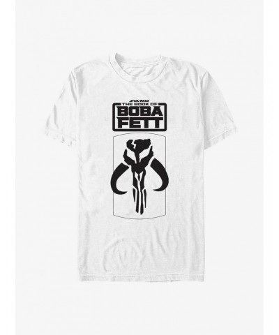 Star Wars The Book Of Boba Fett Mandalorian Skull Logo T-Shirt $9.80 T-Shirts