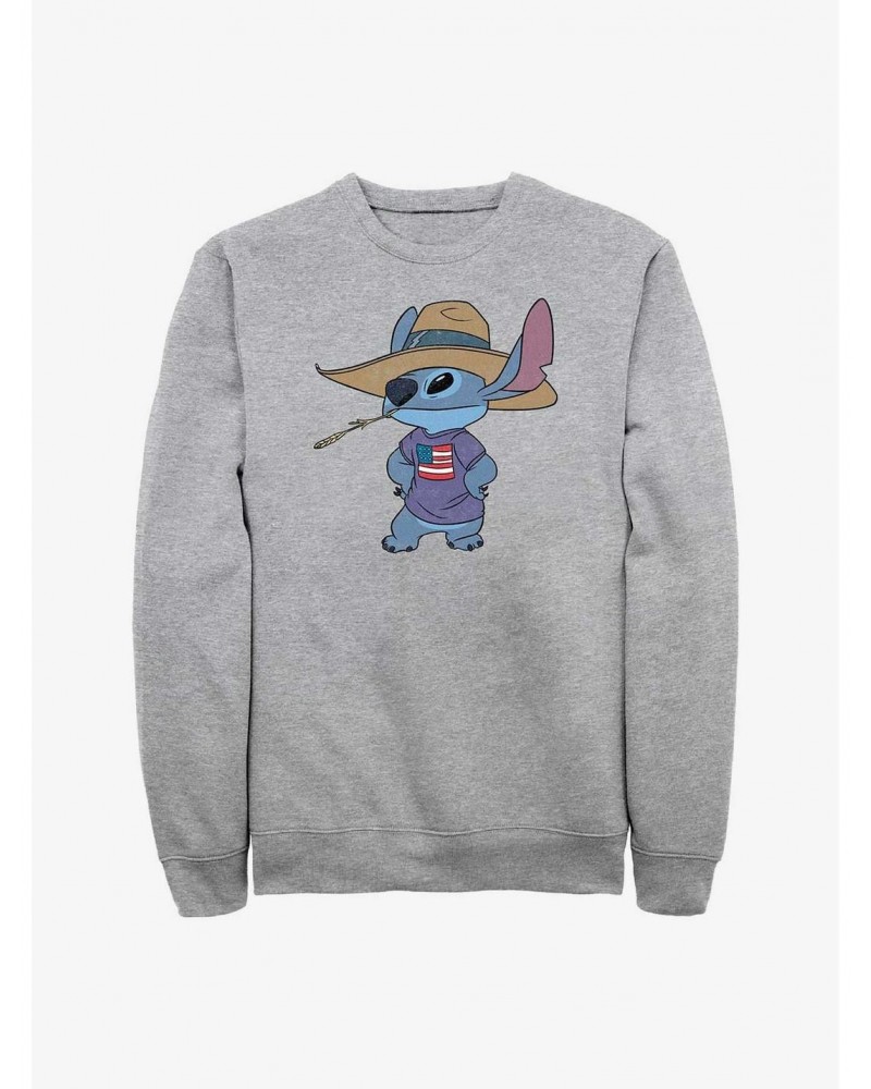 Disney Lilo & Stitch Howdy Stitch Crew Sweatshirt $11.81 Sweatshirts