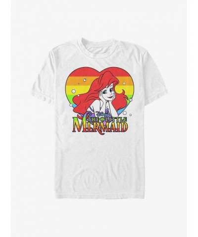 Disney The Little Mermaid Rainbow Heart Ariel T-Shirt $9.32 T-Shirts