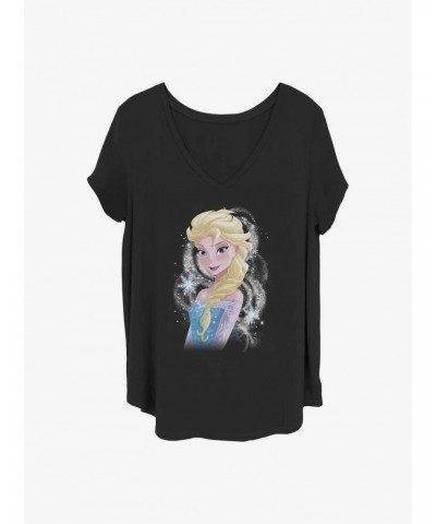 Disney Frozen Elsa Swirl Girls T-Shirt Plus Size $11.85 T-Shirts