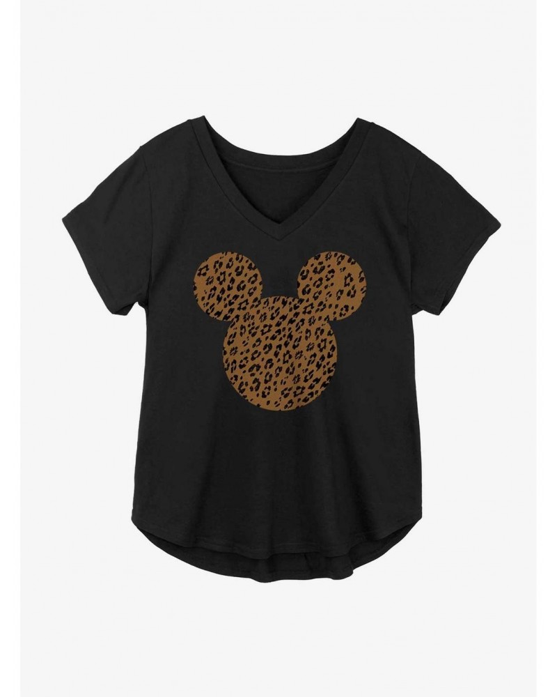 Disney Mickey Mouse Cheetah Logo Girls Plus Size T-Shirt $13.87 T-Shirts