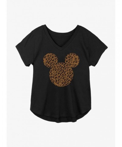 Disney Mickey Mouse Cheetah Logo Girls Plus Size T-Shirt $13.87 T-Shirts