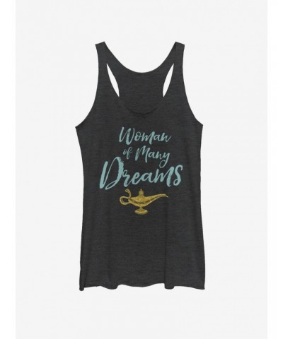 Disney Aladdin 2019 Woman of Many Dreams Cursive Girls Tank $9.32 Tanks