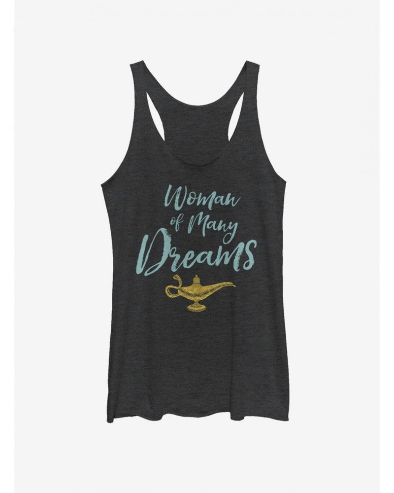 Disney Aladdin 2019 Woman of Many Dreams Cursive Girls Tank $9.32 Tanks