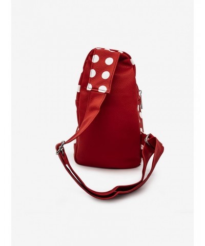 Disney Minnie Mouse Face Close Up with Polka Dots Crossbody Bag $15.02 Bags