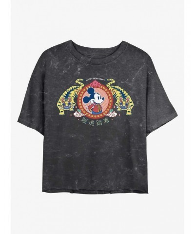 Disney Mickey Mouse Tiger King Mineral Wash Crop Girls T-Shirt $9.54 T-Shirts