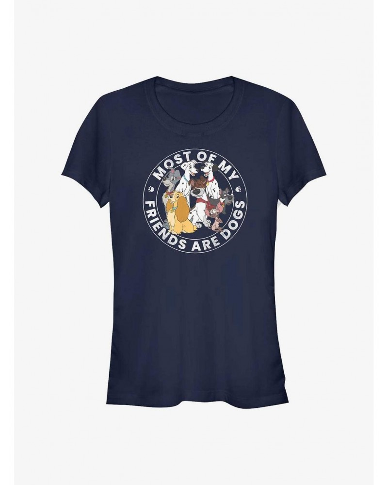 Disney Most Of My Friends Are Dogs Girls T-Shirt $11.70 T-Shirts