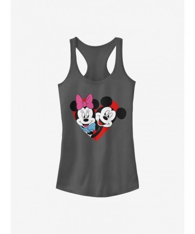 Disney Mickey Mouse Mickey Minnie Heart Girls Tank $11.21 Tanks