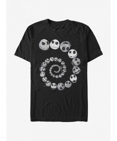 The Nightmare Before Christmas Jack Emotions Spiral T-Shirt $8.13 T-Shirts