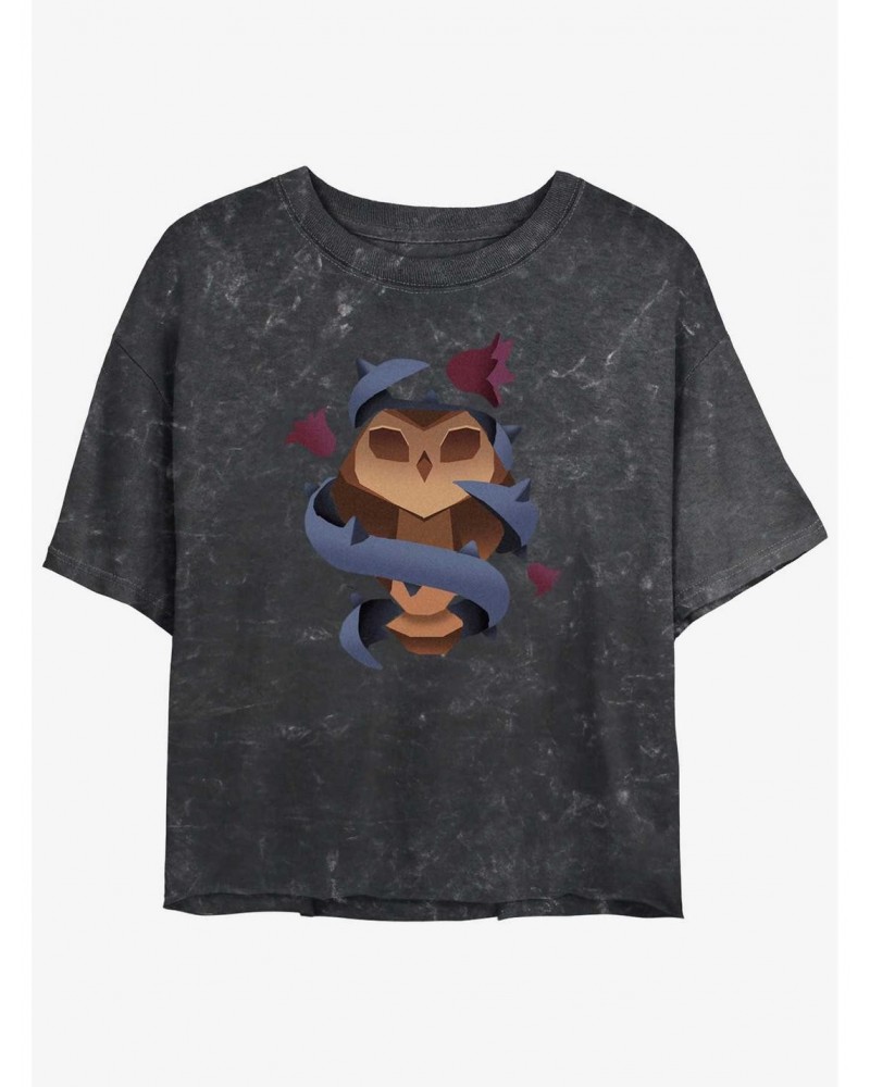 Disney The Owl House Staff Vines Mineral Wash Girls Crop T-Shirt $12.72 T-Shirts