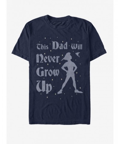 Disney Tinker Bell This Dad Will Never Grow Up T-Shirt $7.17 T-Shirts