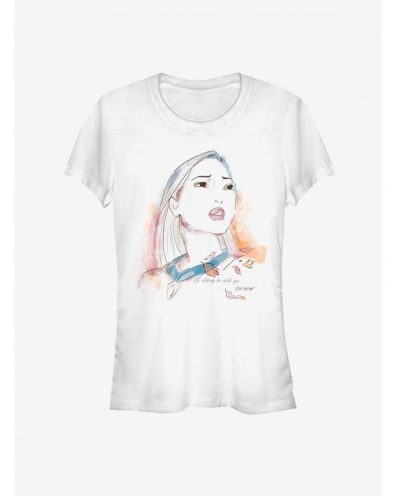 Disney Pocahontas Watercolor Pocahontas Girls T-Shirt $7.47 T-Shirts