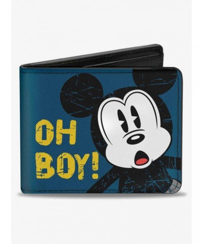 Disney Mickey Mouse Oh Boy Pose Weathered Bifold Wallet $6.48 Wallets