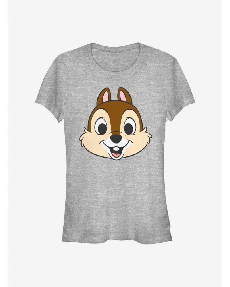 Disney Chip N' Dale Chip Big Face Girls T-Shirt $9.21 T-Shirts