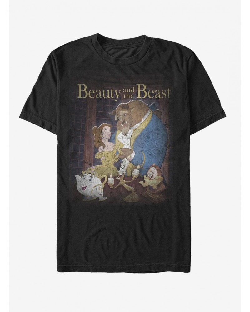 Disney Beauty And The Beast Movie Poster T-Shirt $10.52 T-Shirts