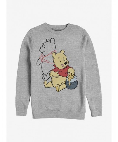 Disney Winnie The Pooh Line Art Crew Sweatshirt $18.08 Sweatshirts