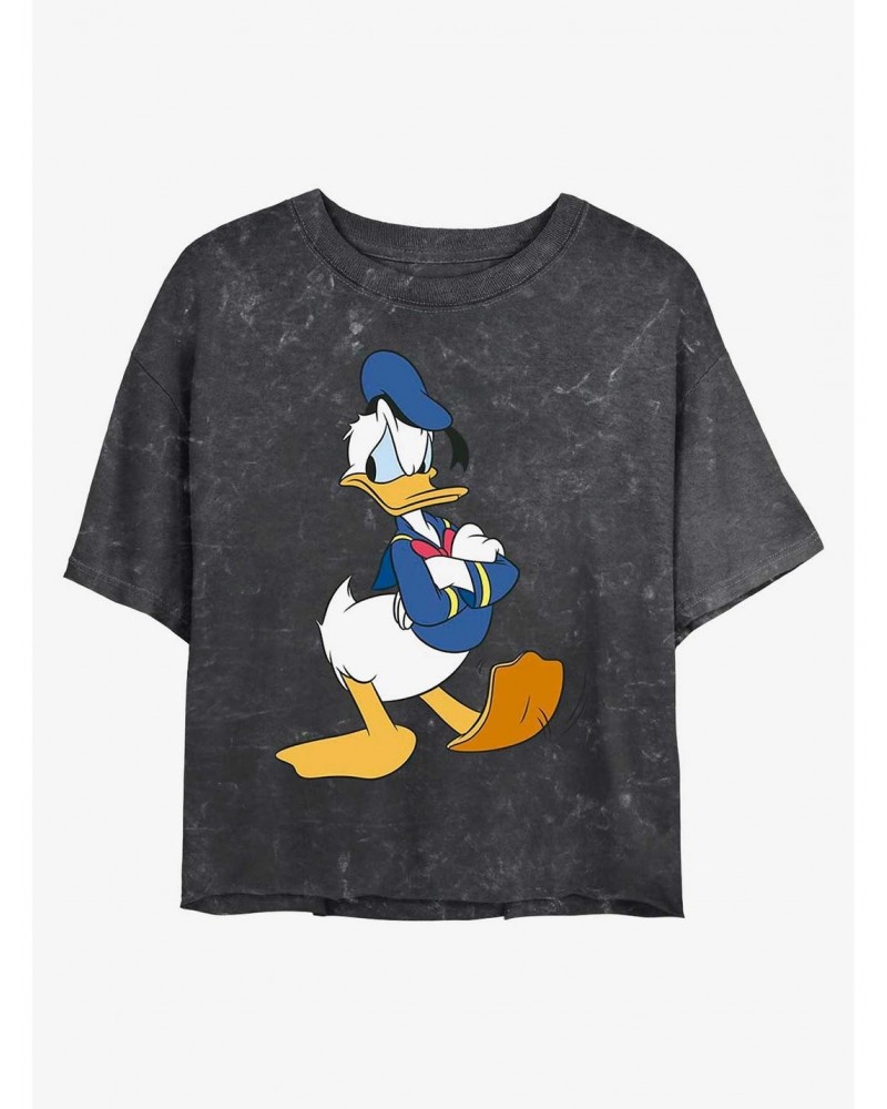 Disney Donald Duck Traditional Donald Mineral Wash Crop Girls T-Shirt $10.98 T-Shirts