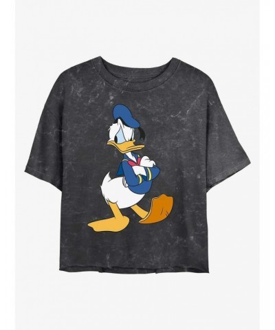 Disney Donald Duck Traditional Donald Mineral Wash Crop Girls T-Shirt $10.98 T-Shirts