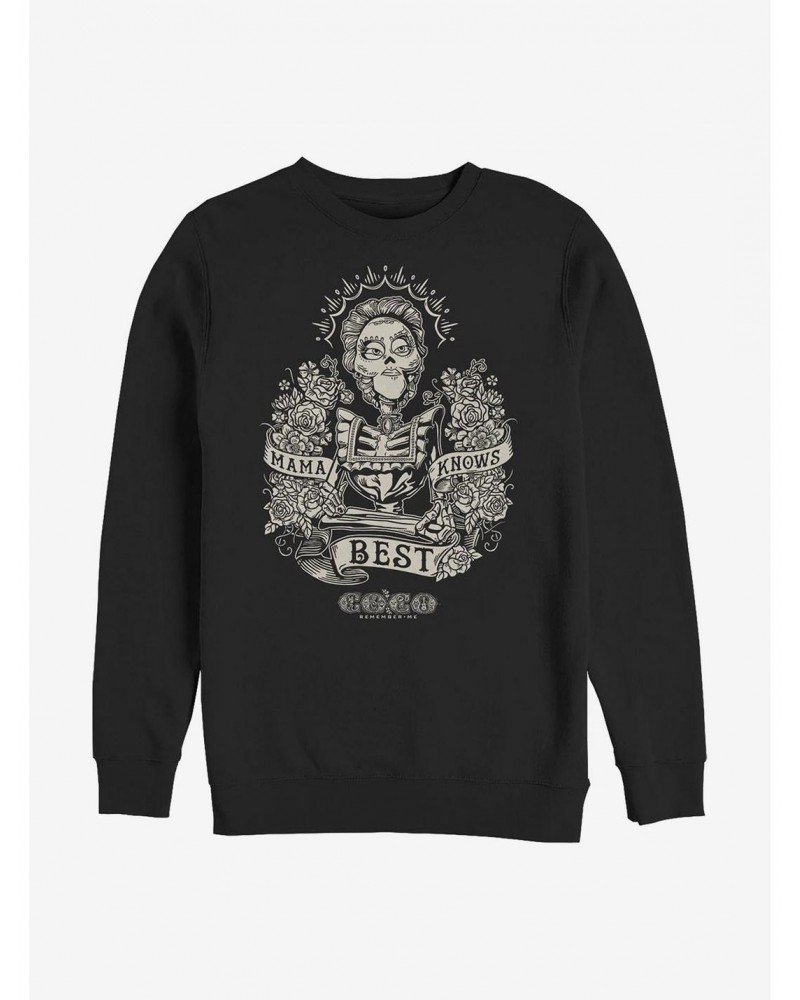 Disney Pixar Coco Mama Knows Best Crew Sweatshirt $11.81 Sweatshirts